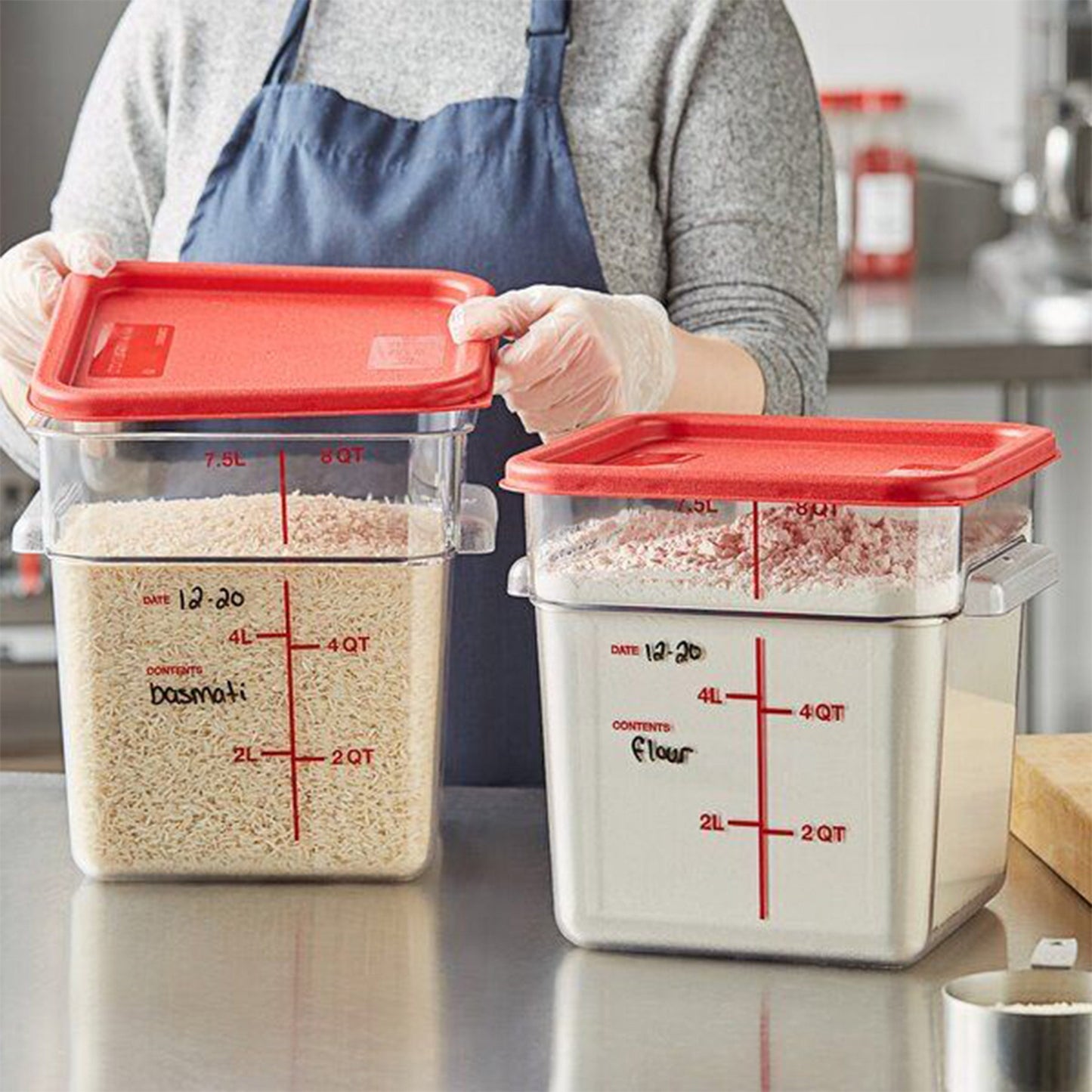 Square Polycarbonate Storage Container Clear Mila Kitchen Ghana (www.milakitchen.com)