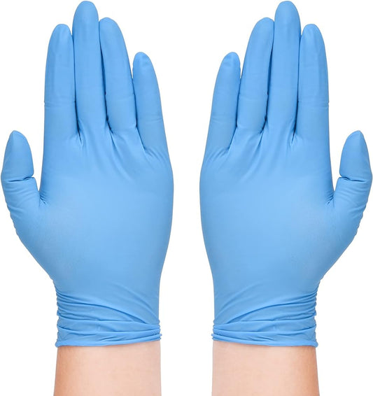 Disposable Blue Gloves - Vinyl (100pcs) - Powder Free