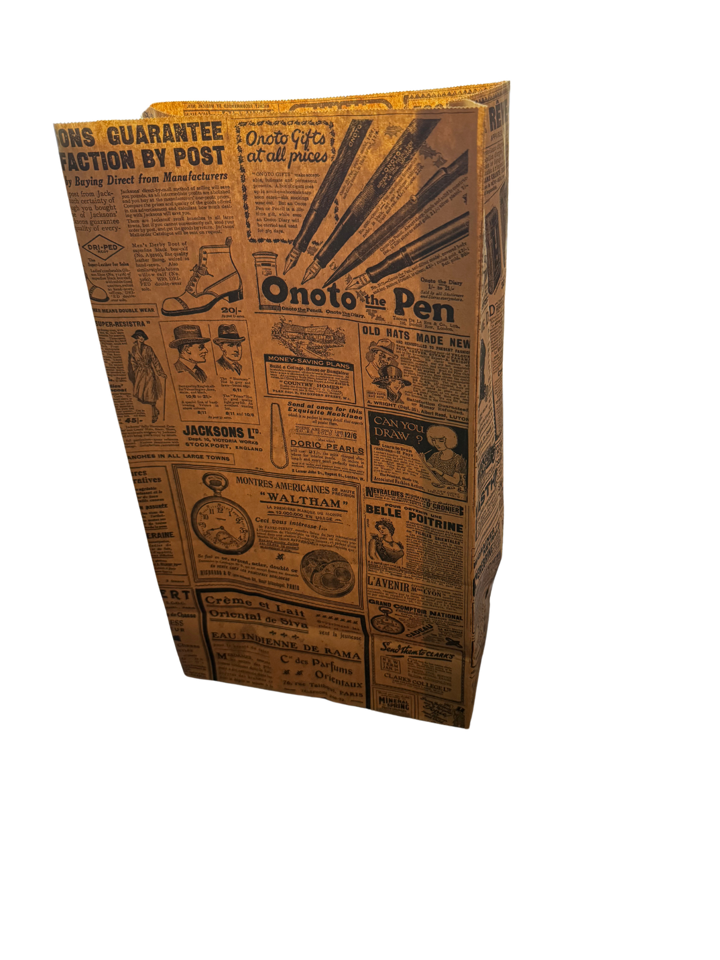 Bags Without Handles "Times" 80G/M2 25+15x43,5 cm Natural Kraft Mila Kitchenware and Equipment Limited