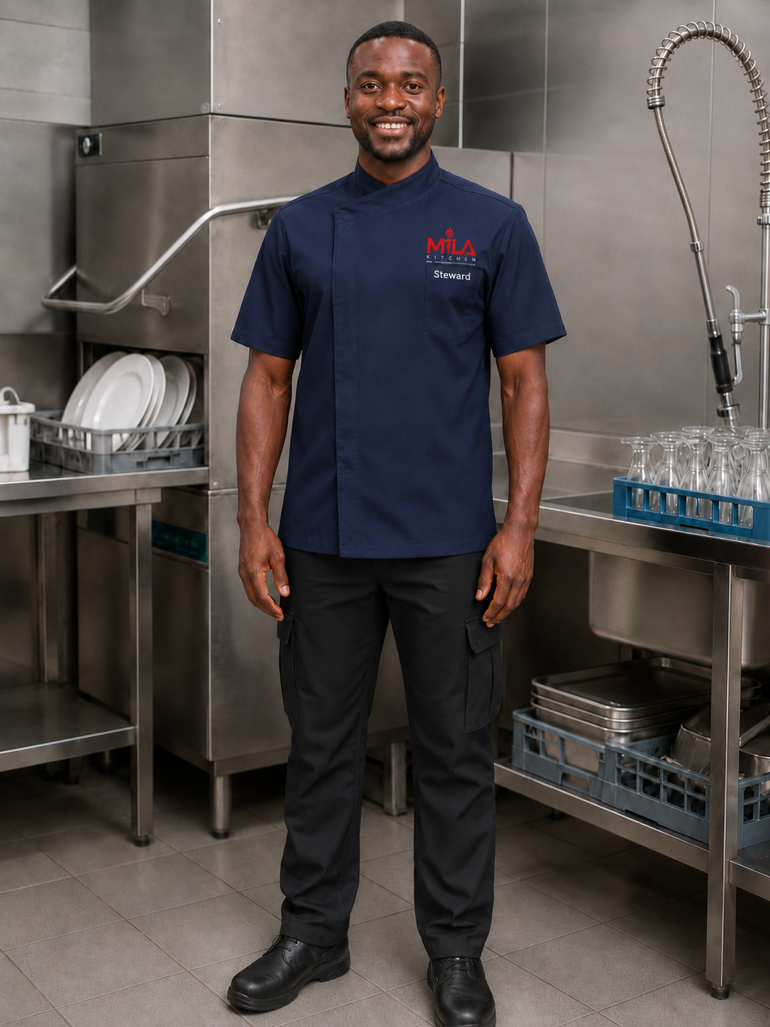 Navy Blue Steward Uniform - Top