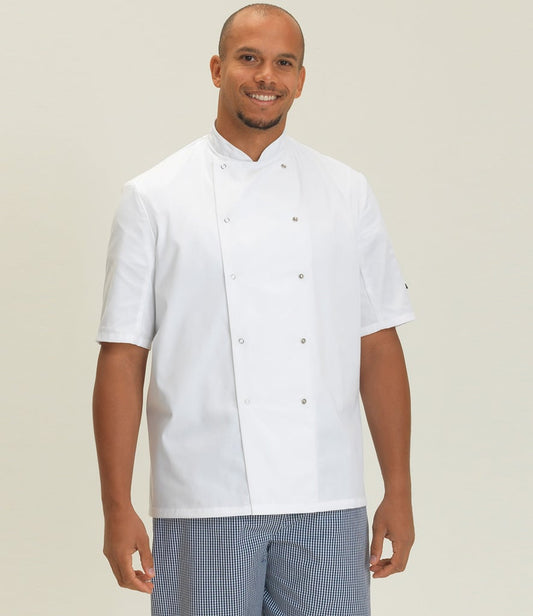 Chef Jacket Press Stud - Short Sleeve
