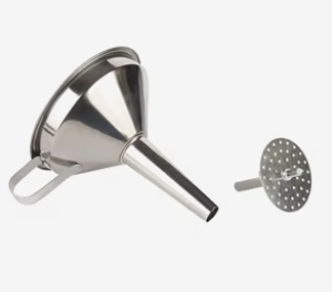 Funnel Round – S/Steel with removable Strainer – 200MM