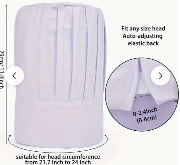 Cotton Chef Hat - Long 11 inches