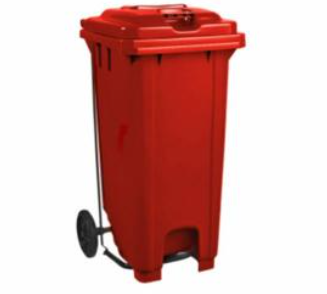 120 Liter Bins with pedal - Red