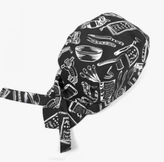 Chef Bandana/ Tie Back Hat / Head wrap