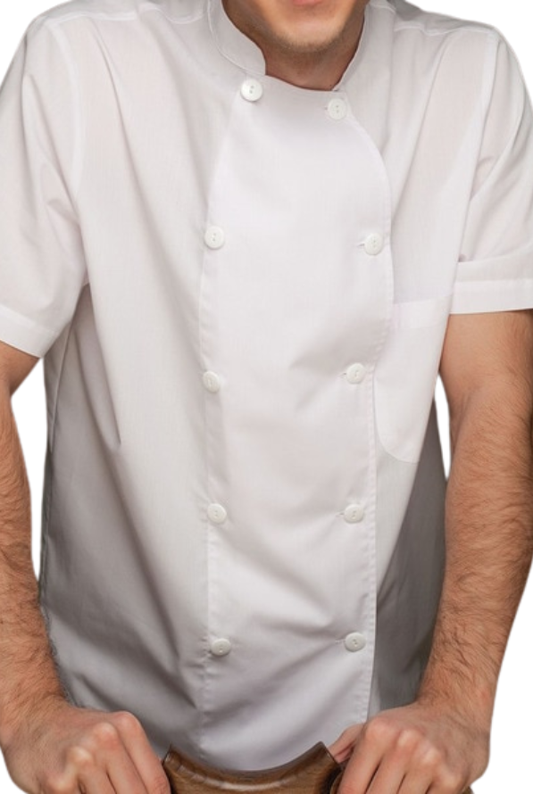 SA Chef Jacket - Short Sleeve - White Mila Kitchenware and Equipment Limited