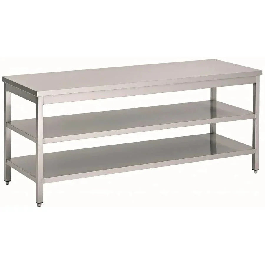 Heavy Duty Island Stainless Steel Table with 2 Shelves -Local 300cm / 3000mm Mila Kitchen Ghana (www.milakitchen.com)