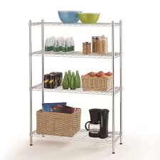 Heavy Duty 4- Tier Chrome Wire Rack Shelf L 120 X W 45 X H 184cm Mila Kitchenware and Equipment Limited