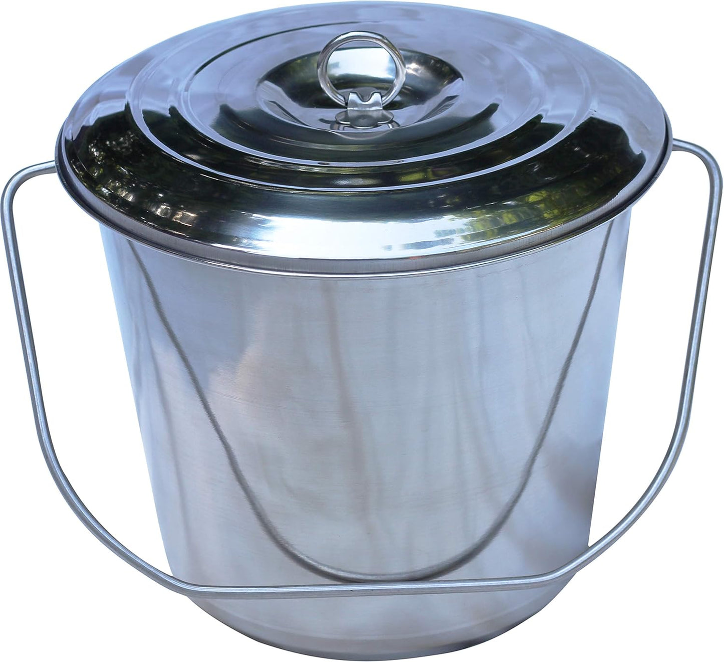 Stainless Steel Bucket with lid 20 Liters Mila Kitchen Ghana (www.milakitchen.com)