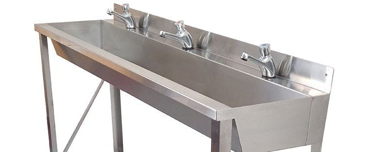 Stainless Steel Free Standing Wash Sink - 1200 x 380mm Mila Kitchenware and Equipment Limited