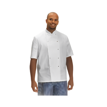 Chef Jacket Press Stud - Short Sleeve