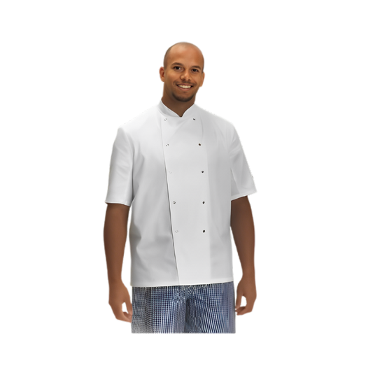 Chef Jacket Press Stud - Short Sleeve