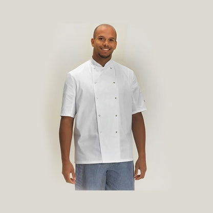 Chef Jacket Press Stud - Short Sleeve