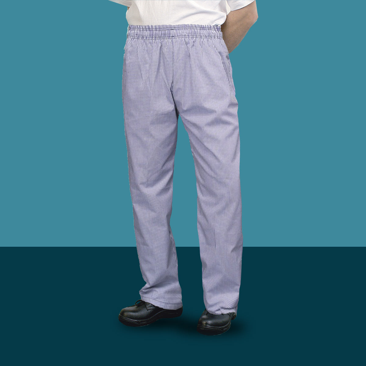 Chef Trousers - Blue Check