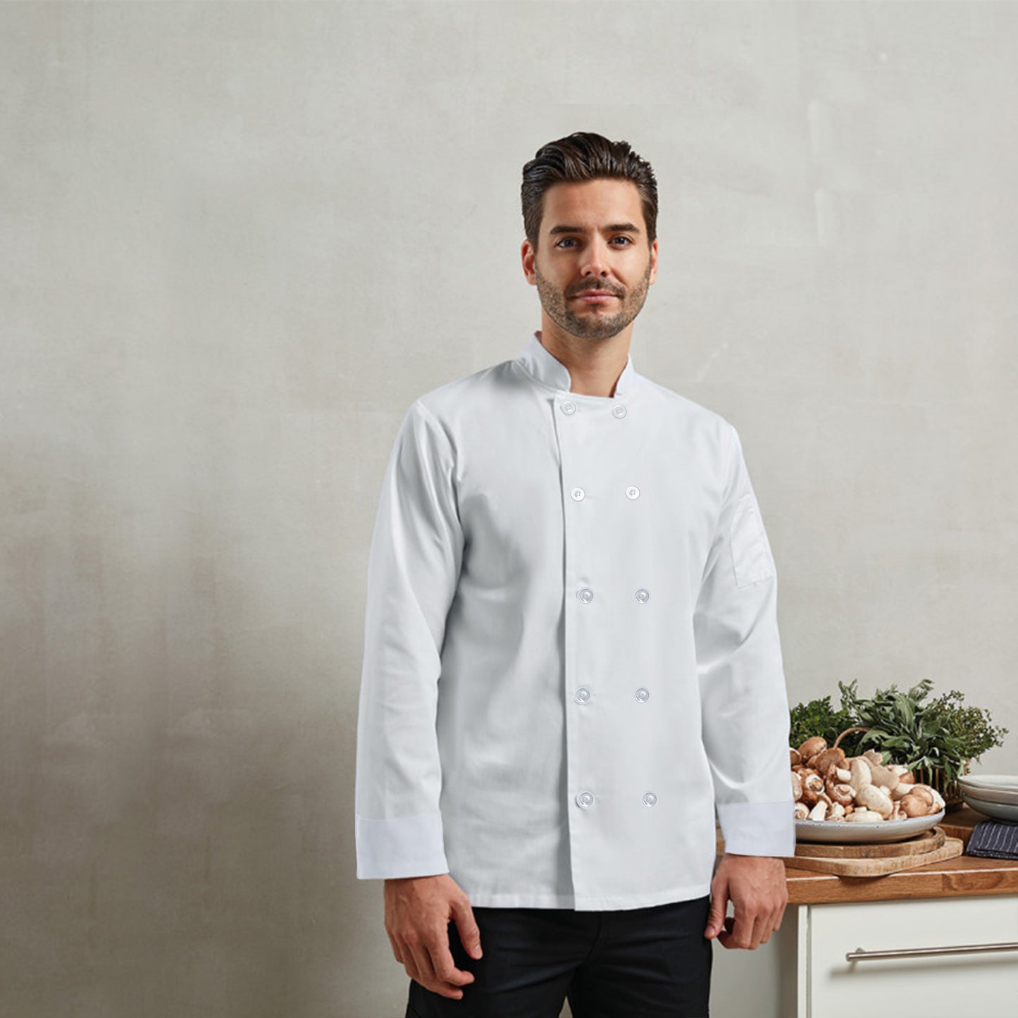 Mila Chef Jacket - Long Sleeve -White