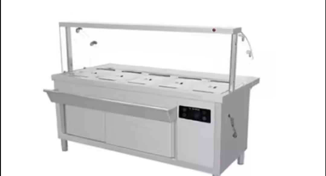 5 insert Floor Standing Bain Marie with Cabinet