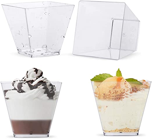 50ml Dessert Cups Square (30pcs) Mila Kitchen Ghana (www.milakitchen.com)