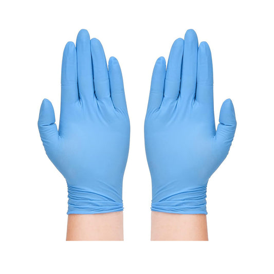 Disposable Blue Gloves - Vinyl (100pcs) - Powder Free