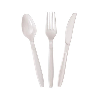 Disposable Cutlery - White Mila Kitchen Ghana (www.milakitchen.com)