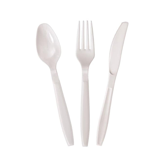 Disposable Cutlery - White Mila Kitchen Ghana (www.milakitchen.com)
