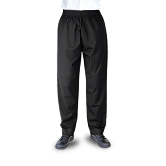 Mila Chef Trousers - Black  String Elastic