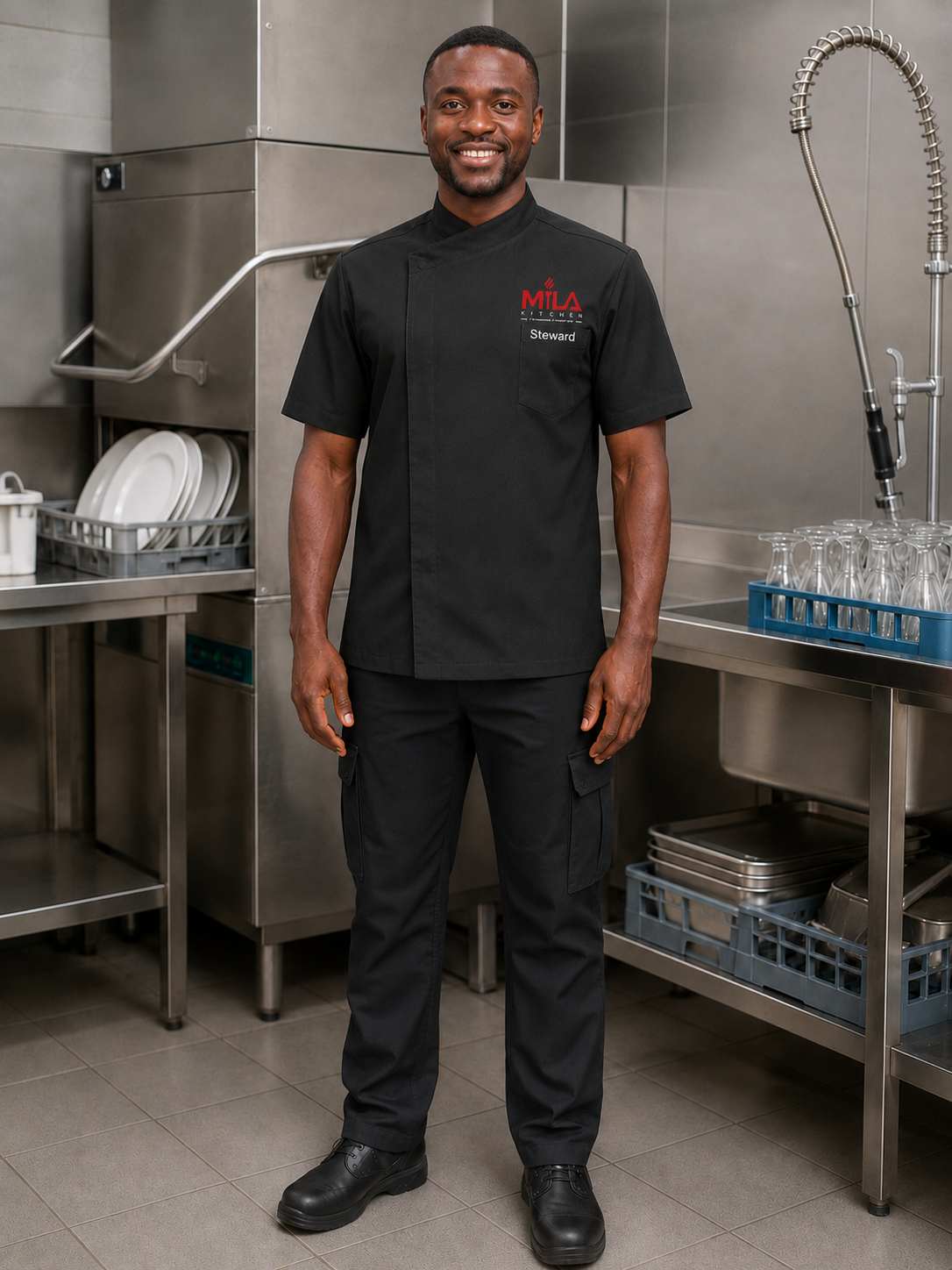 Black Steward Uniform - Top