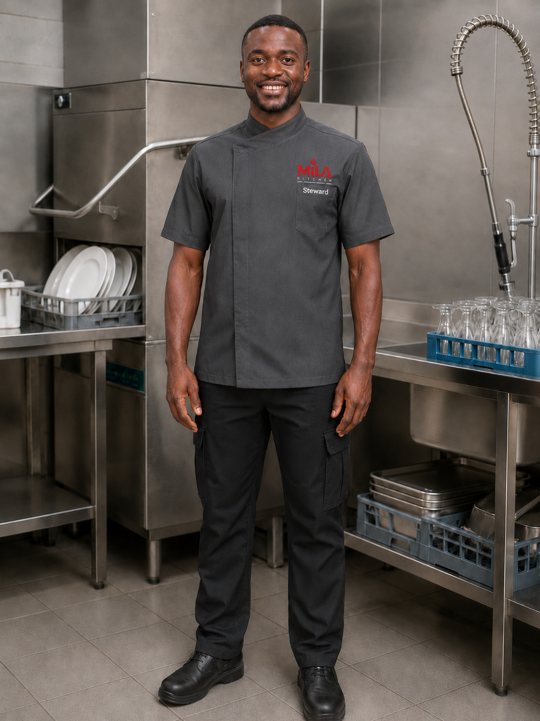 Grey Steward Uniform - Top