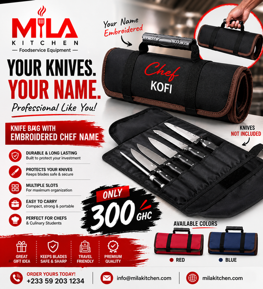 Chef Knife Bag with your name (Knives not included)