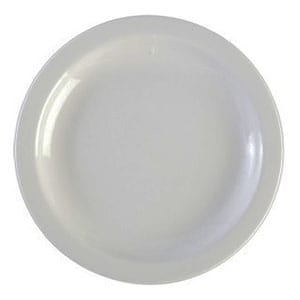 Narrow Rimmed Dinner Plate - White 25cm