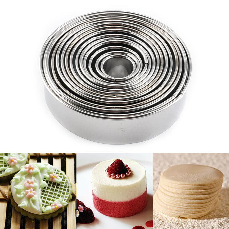 Round Cutter Set - 10pcs plain Mila Kitchen Ghana (www.milakitchen.com)