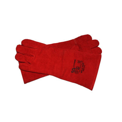 Oven Met Leather 400mm Pair - Red