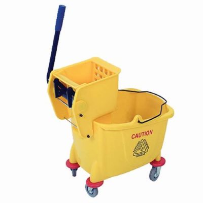 Plastic Bucket & Wringer - (Yellow) 36l