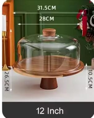 Round Cake Stand with Dome Cover