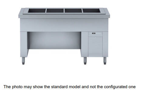Origin -Spain: 6 GN 1/1 Capacity Wet Bain-Marie hot element, Open / Neutral reserve SBM-SR-6 230V 1N 50/60 Hz.