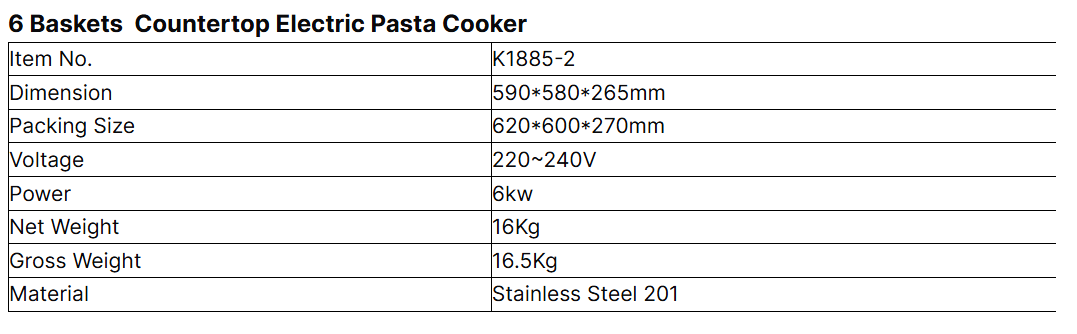 Origin - China: 6 Baskets Countertop Electric Pasta Boiler Cooker