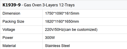 Origin - China: Commercial 3 Deck Oven 12-Tray Gas and Electric Baking Pizza Oven