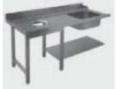 European Standard: Dishwasher Sink prewash table (50x40cm) Machine right exit 1500mm