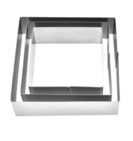 Stainless Steel Mousse Ring Square 3pc Set