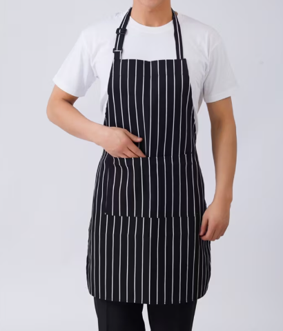 Full Bib Striped Apron - Light weight