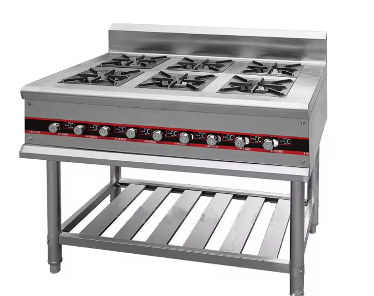 Commercial Stainless Steel 6 Burner Stove