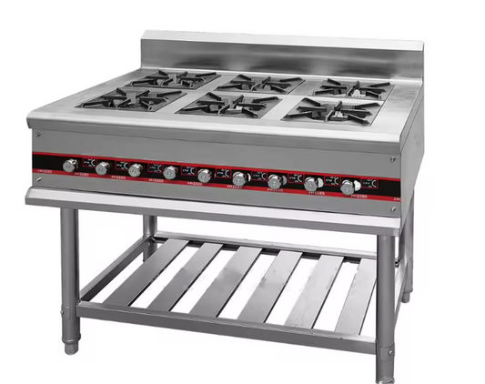Commercial Stainless Steel 6 Burner Stove