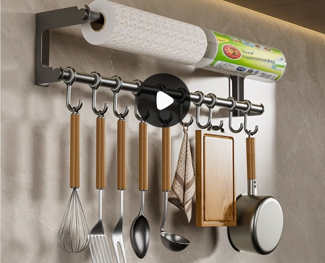 Stainless Steel Utensil Wall Hanger / Hook Rack