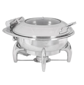 Round Glass Top Chafing Dish