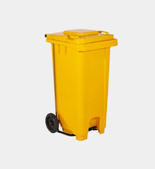 120 Liter Bins with pedal - Yellow