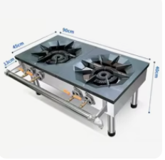 Stainless Steel Low level Gas Stove 2 Burner