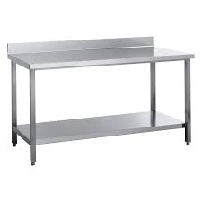 Stainless Steel Table  with Shelf and 100mm Splash Back Mila Kitchen Ghana (www.milakitchen.com)
