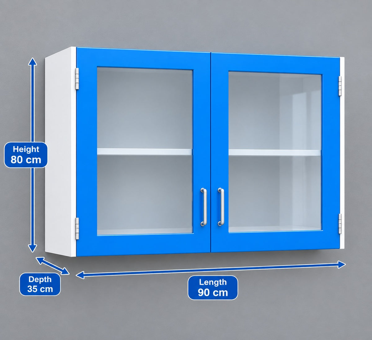 Fabricated Wall Cabinet with Glass