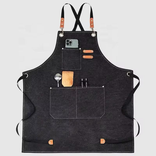 Waterproof Denim Cross Back Apron Mila Kitchenware and Equipment Limited