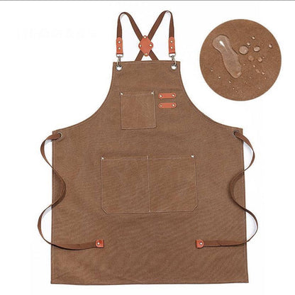 Waterproof Denim Cross Back Apron Mila Kitchenware and Equipment Limited