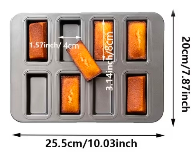 8 Cavity Mini Cake Baking Tray / Pan